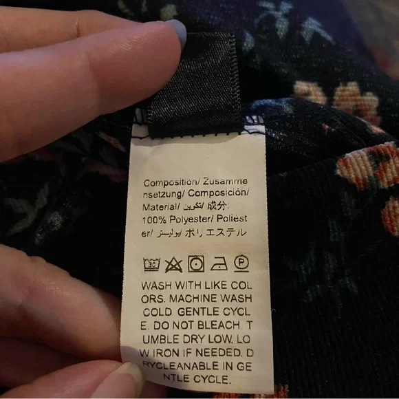 5/$25 Floral Zip Front Pinafore Mini Dress Cottagecore Y2K Soft Girl XL - Picture 6 of 6